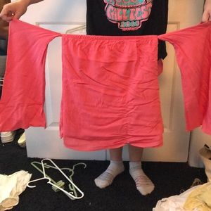 Tobi Strapless Pink top